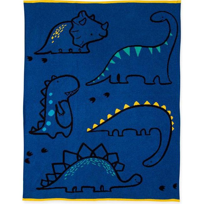 Bizzi Growin, Babydecke, Dinosaurier-Strickdecke aus Baumwolle