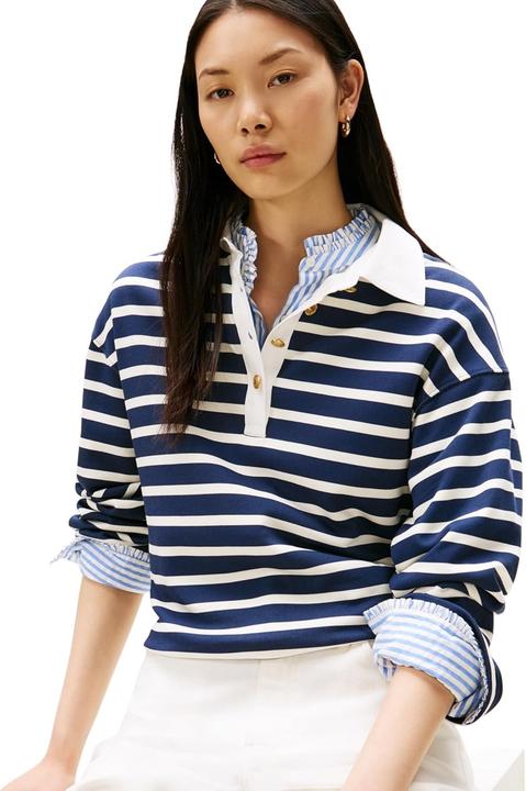 Produktbild Tommy Hilfiger Gold Button Rugby Terry Sweatshirt Pullover (XXL)