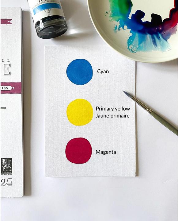 Actual product image Jacques Herbin Watercolour ink (Gold, Green, Orange, Pink, Rose, Silver, Violet, White, 50 pcs.)