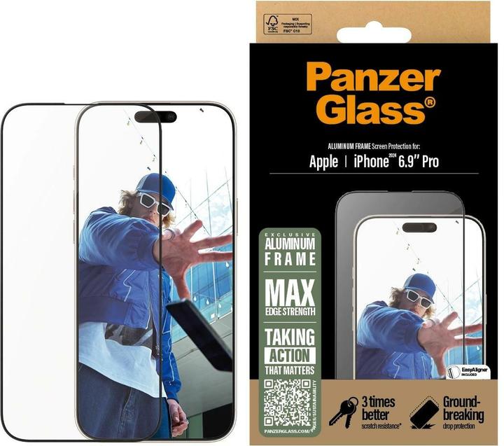 Actual product image PanzerGlass Ultra-Wide Fit (1 Piece, Apple iPhone 16 Pro Max)