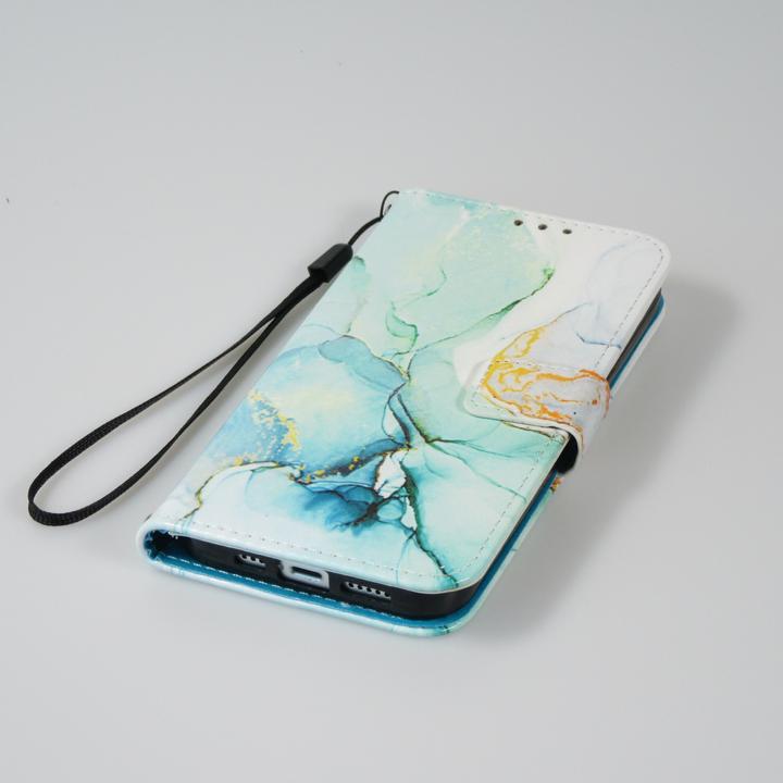 Produktbild PhoneLook Hülle Flip Wallet Liquid Color mit Magnet Verschluss Mint Wave (Apple iPhone 12, Realme 12 Pro+)