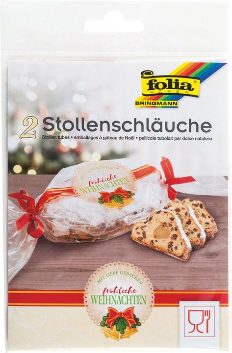 Actual product image Folia Stollen hoses with Christmas print, transparent (2x)