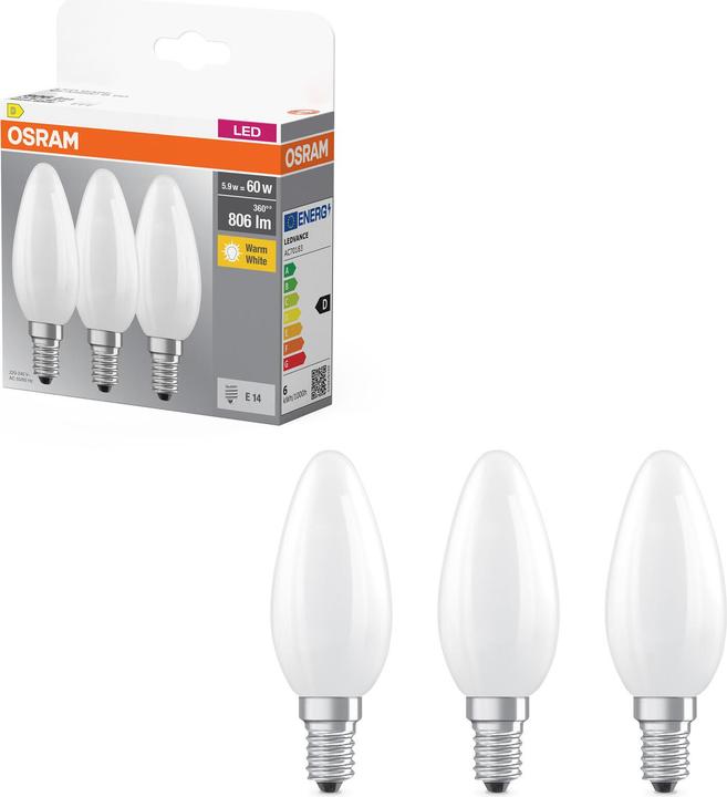 Immagine prodotto Osram Candela (E14, 5.50 W, 806 lm, 3 x, D)
