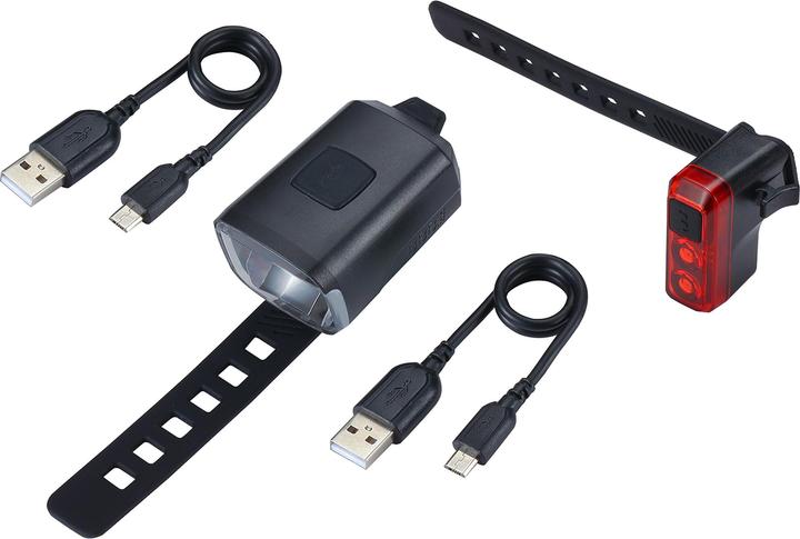 Produktbild BBB Lichtset Stud Strap 80 Lumen + Salute (130 lm)