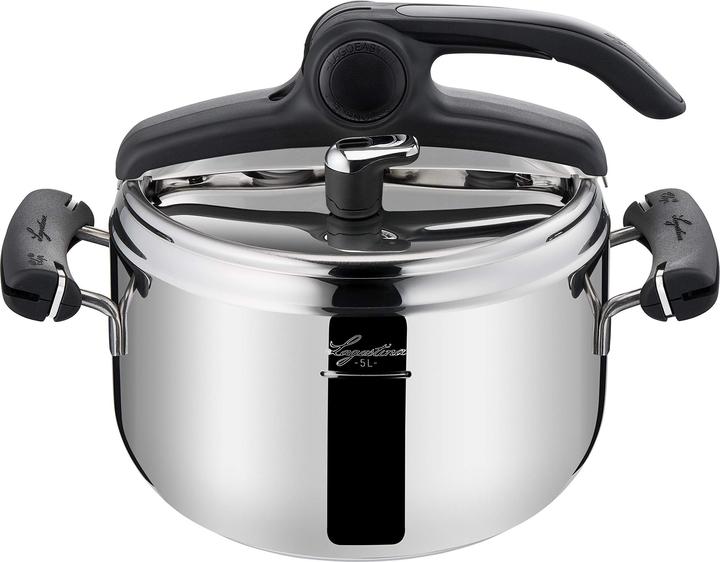 Lagostina Preziosa snelkookpan, 22 cm, 5 L (22 cm, Snelkookpan, Roestvrij staal)
