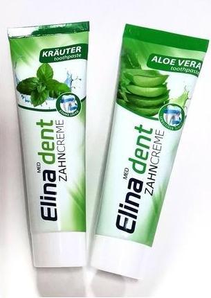 Produktbild Elina med Sensitive Zahnpasta mit Fluorid oder fluoridfrei 100ml (100 ml)