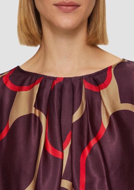 Produktbild S.Oliver T-Shirt Shirt im Fabricmix mit Raff-Details (44)