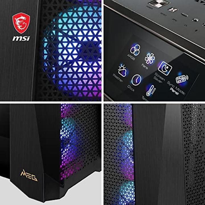 Actual product image MSI MEG PROSPECT 700R Computer Case Midi Tower Black (ATX, mATX, Mini-ITX, E-ATX)