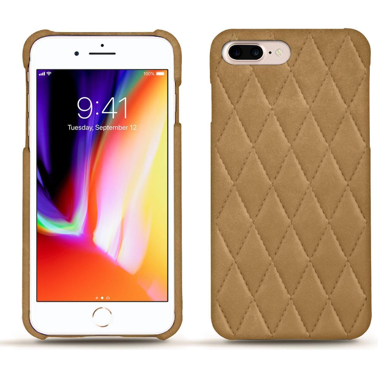 Noreve Lederschutzhülle (Apple iPhone 8 Plus), Smartphone Hülle, Braun