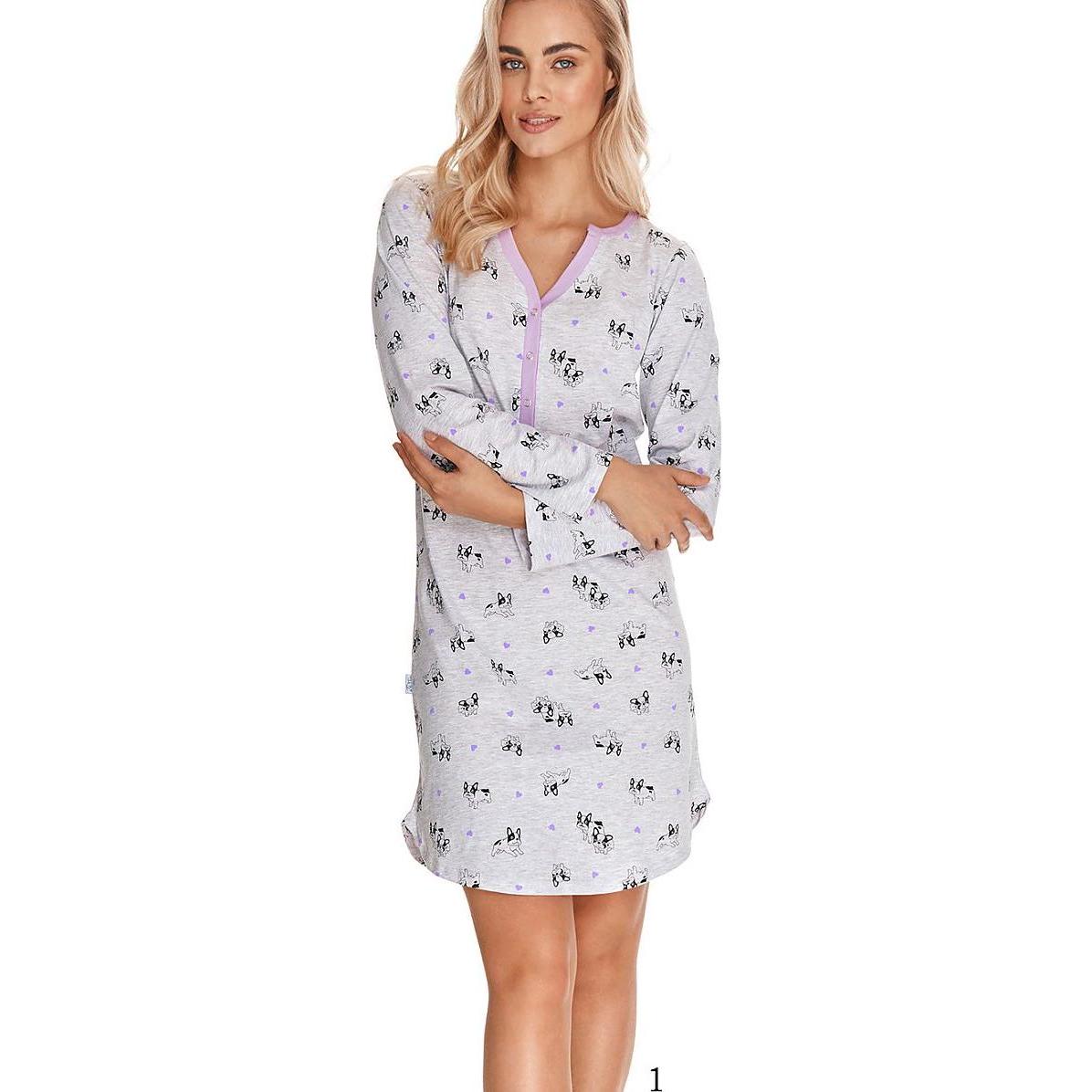 Taro, Damen, Pyjama, Nachthemd, Grau, (XL)