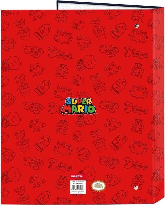 Super Ringbuch Mario Trick Rot Dunkelblau A4 26.5 x 33 x 4 cm (A4, 40 mm)