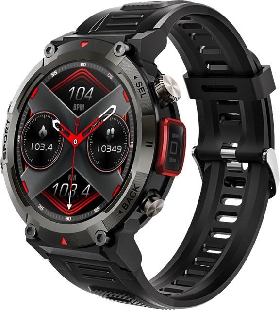 Actual product image Giewont Veltori VT140-1 Smartwatch, schwarzes Silikonarmband