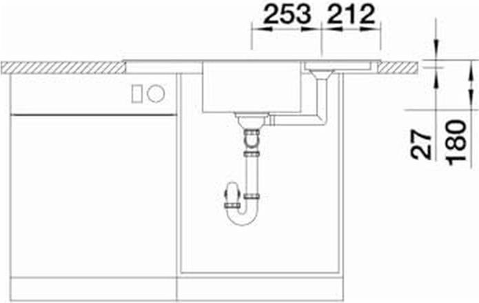 Produktbild Blanco ZIA 9 E (Aufsatzspülbecken, Einbauspüle, 51 cm)