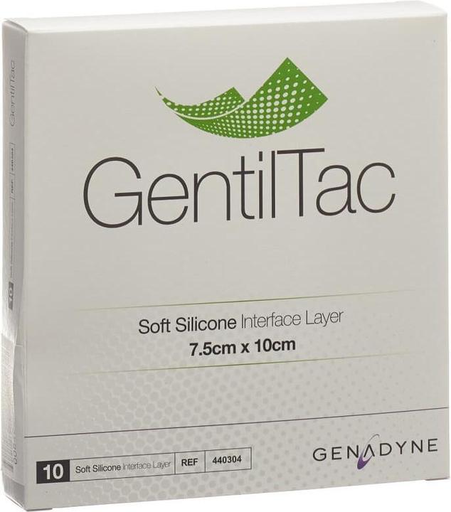 Genadyne GentilTac soft silicone interface layer 7.5x10cm steril 10 Stk (10 x)