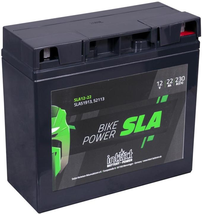 Image du produit Intact SLA51913 Bike-Power SLA 22Ah Batterie moto (DIN 51913) G19 (22 Ah, 230 A)