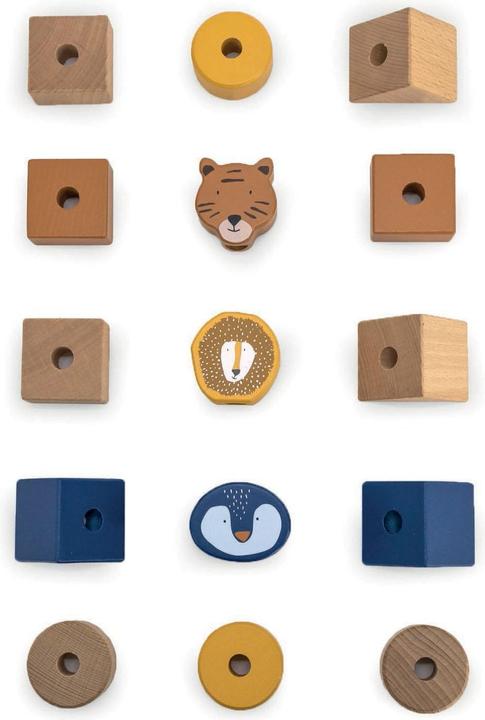 Image du produit Trixie Baby Jeu d'empilage en bois avec des animaux