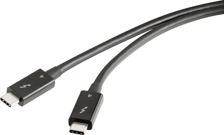 Image du produit Renkforce Câble Thunderbolt™ Thunderbolt™ 4 Thunderbolt™ (USB-C®) mâle, Thund (0.80 m, USB 4.0)
