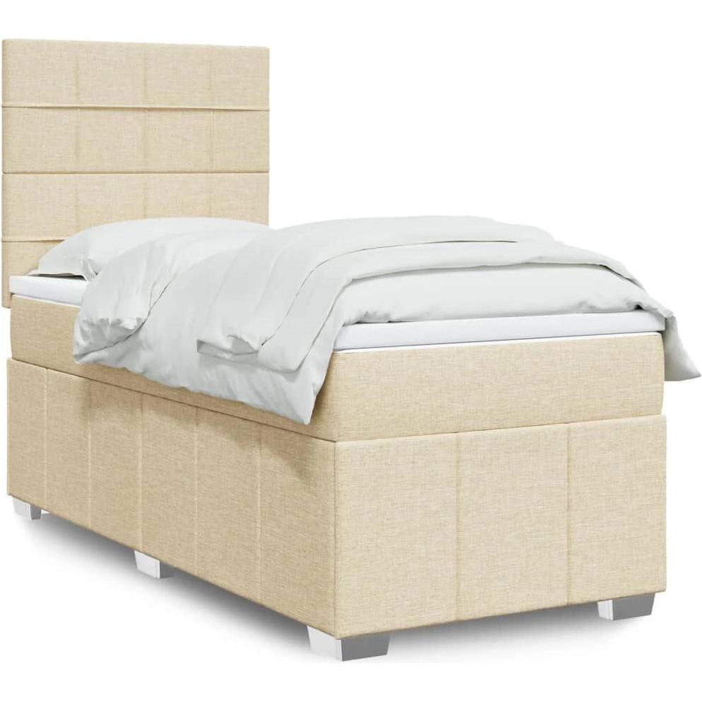 VidaXL, Bett, Bo x springbett mit Matratze 90 x 200 cm Stoff (90 x 200 cm)