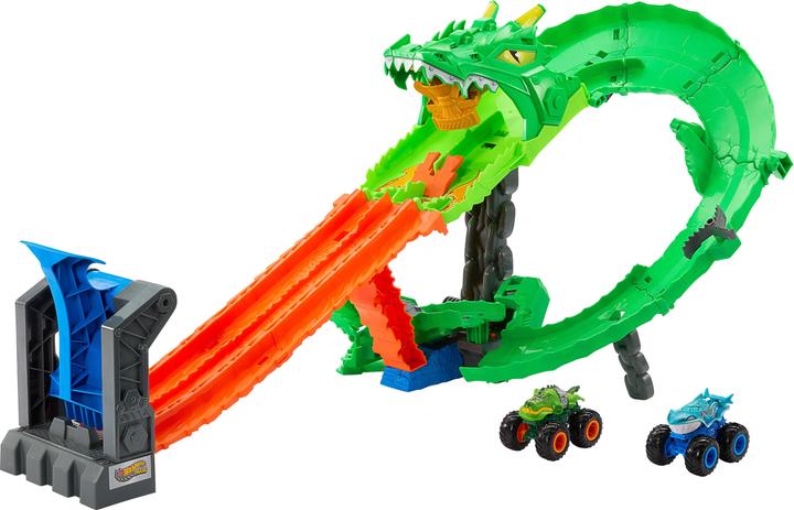 Image du produit Hot Wheels Monster Trucks Sharks vs. Dinos Dragon Destruction