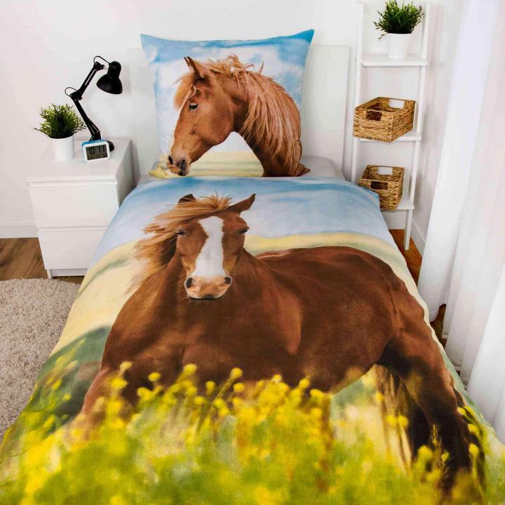 Image du produit Herding Cheval Parure de lit 70x90+140x200 cm