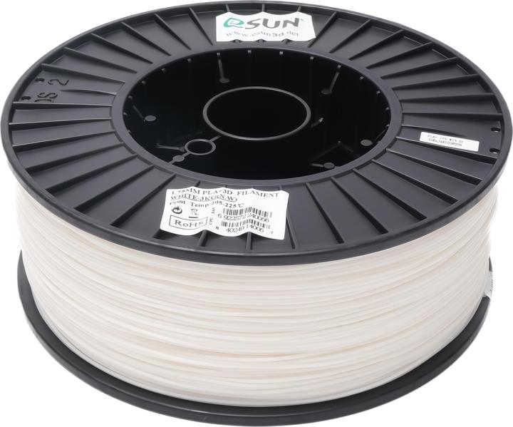 Actual product image eSUN PLA+ Filament 1.75mm White 3Kg (PLA+, 1.75 mm, 3000 g, White)
