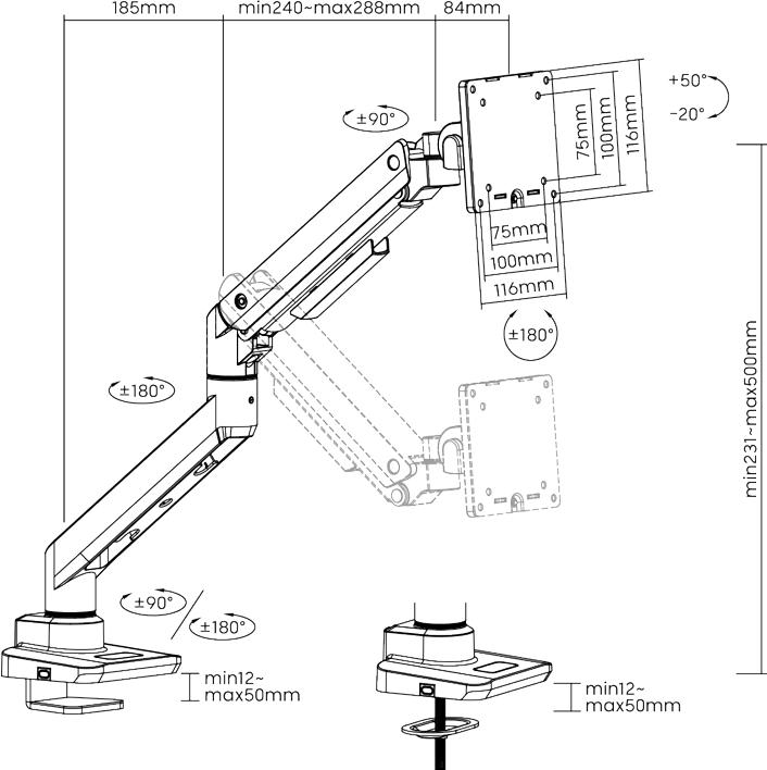 Productafbeelding LogiLink BP0168 (49")
