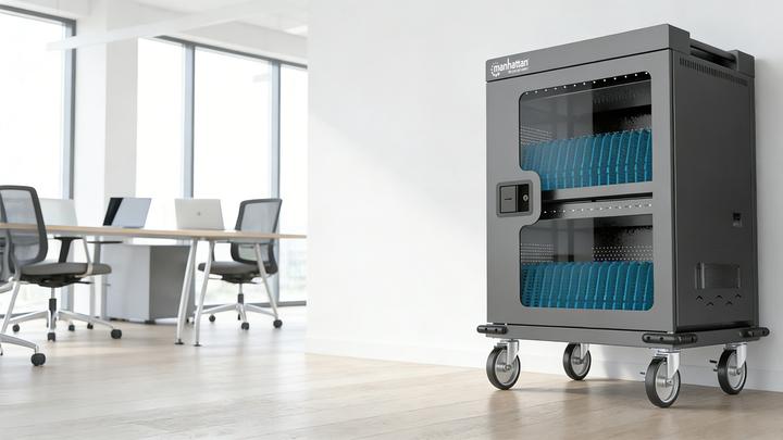 Produktbild Manhattan 32-Port USB-C Ladeschrank auf Rollen 576 W