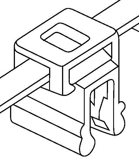 Actual product image HellermannTyton Fixing ties 148x36 heat resistant impact resistant (Plastic cable ties, 148 mm, 500 pcs.)