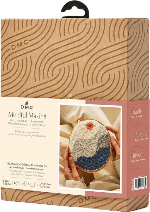 Produktbild DMC Stickset Mindful Making Berggipfel, Ø 15.7 cm
