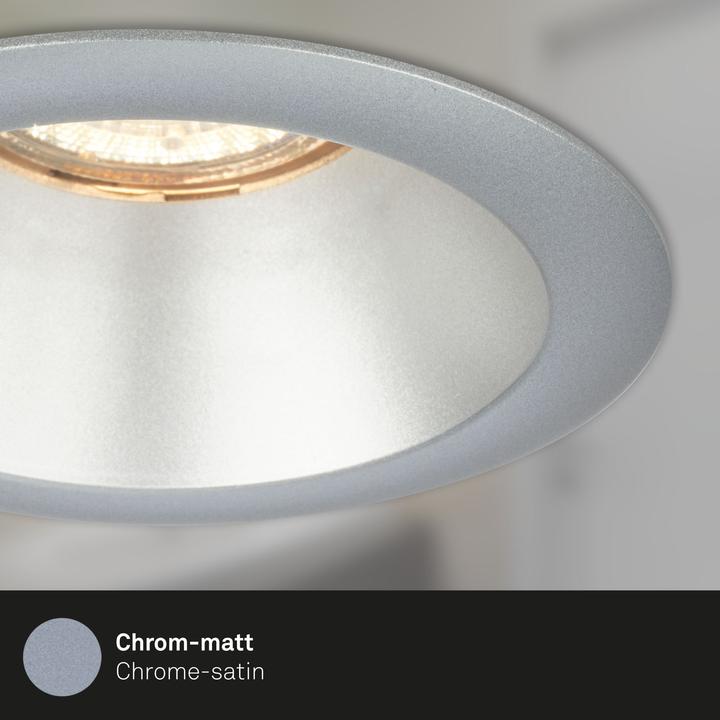 Actual product image Briloner Recessed light set, chrome matt, excl. 3xLGU10 (GU10)