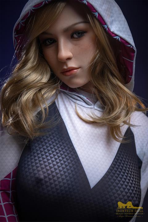 Actual product image Irontech Full Silicone Spider Gwen Sex Doll 167cm S38