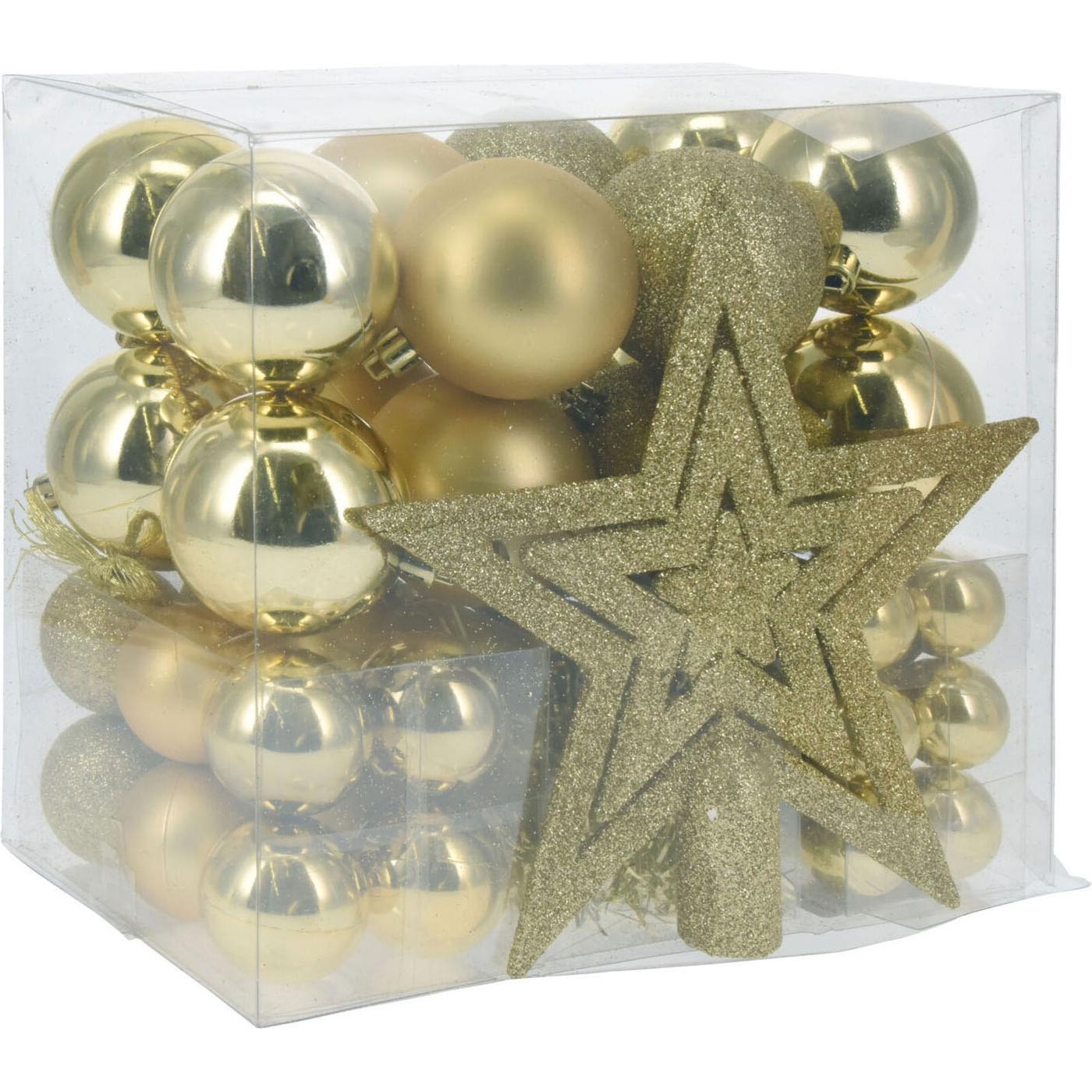 Christbaumschmuck, Weihnachtskugeln Set (54 -teilig)