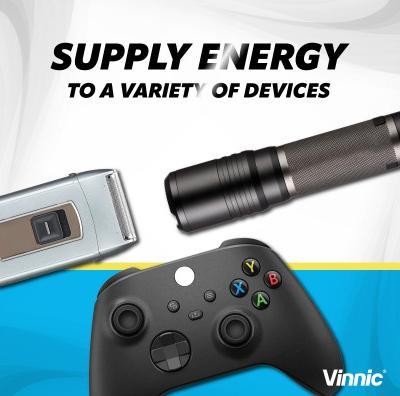 Actual product image Vinnic USB Rech. Batt. 9V Type-C VPRB-UC9V-1PC 550mAh,Case,1pcs. (1 pcs., 550 mAh)