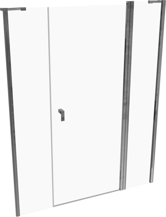 Actual product image Hüppe Design pure 4-corner swing door with fixed segment and side panel in niche, width:160cm height:200cm (211 cm, 160 cm, 200 cm)