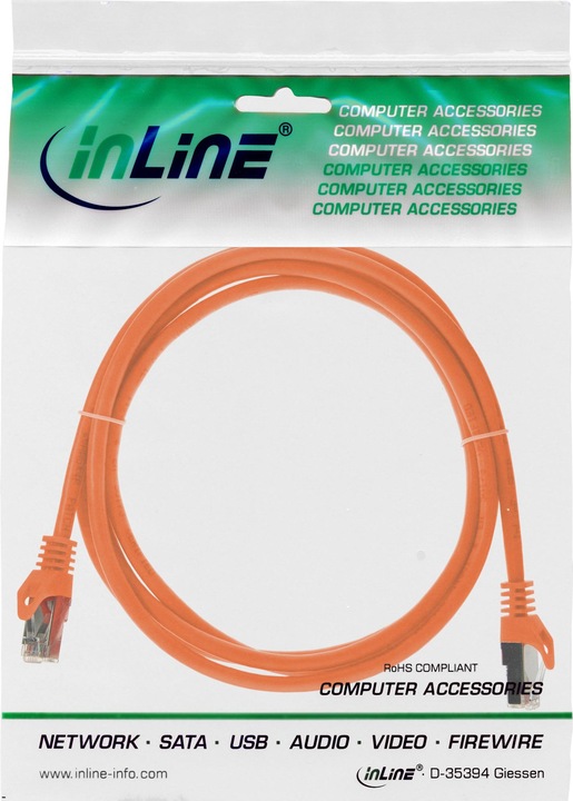 Produktbild InLine Netzwerkkabel (S/FTP, CAT5e, 0.50 m)