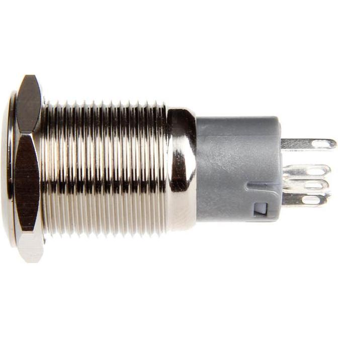 Thumbnail - DimasTech Schalter/-taster 16mm - Silverline - orange, Taster + Schalter, Silber