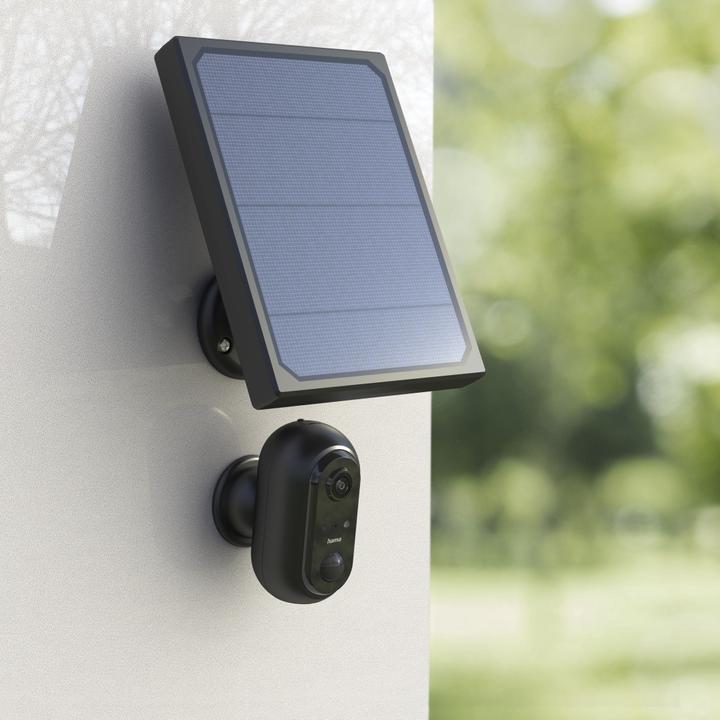Actual product image Hama Surveillance camera, WLAN camera outdoor, rechargeable battery, solar, recording, 1080p (1920 x 1080 Pixels)