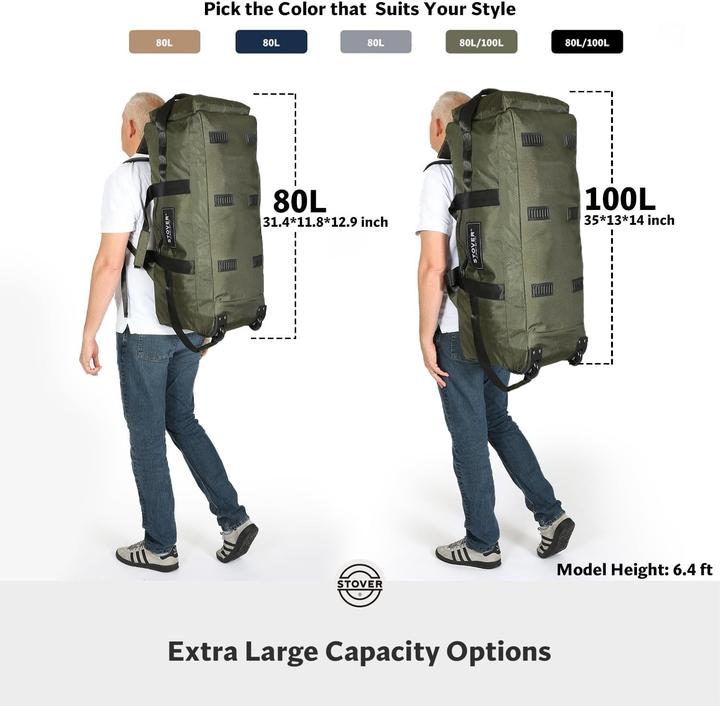 Actual product image Stover Rolling Duffel Bag (100 l)