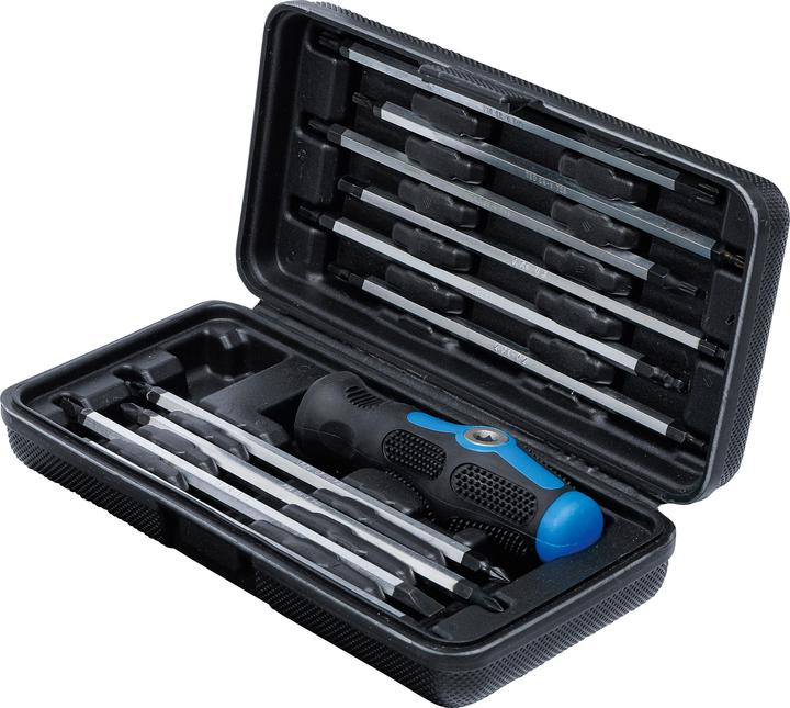 BGS Schraubendreher-Satz mit Wechselklingen 11-tlg. (Schlitz, Kreuzschlitz, T-profil)