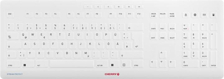 Actual product image CHERRY TAS STREAM PROTECT KEYBOARD Wireless DE-Layout bw (DE, Cable)
