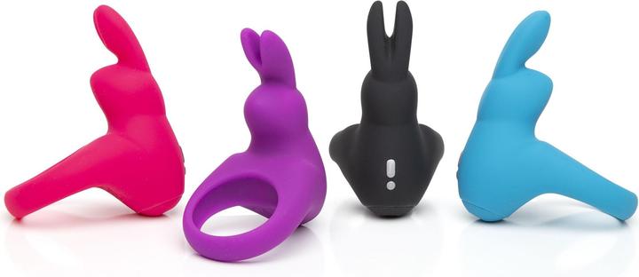 Image du produit Happy Rabbit Anneau Cock Rechargeable Vibrant Lapin Bleu (3 cm)