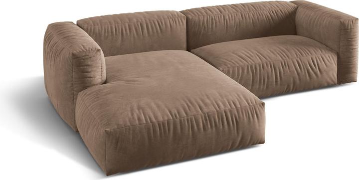 Actual product image Micadoni Modular Left Corner Sofa, "Martina", 2 Seats, 283x176x75 Made in Europe (Corner sofa, Modular sofa)