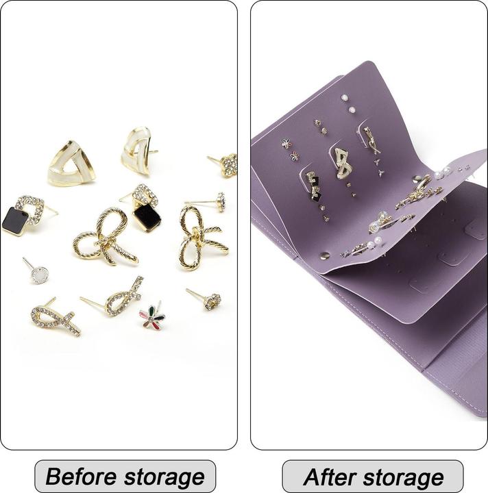 Actual product image Only-Bags.Store Ohrring-Aufbewahrung Ohrring-Ordner Kleines Buch Aufbewahrungstaschen