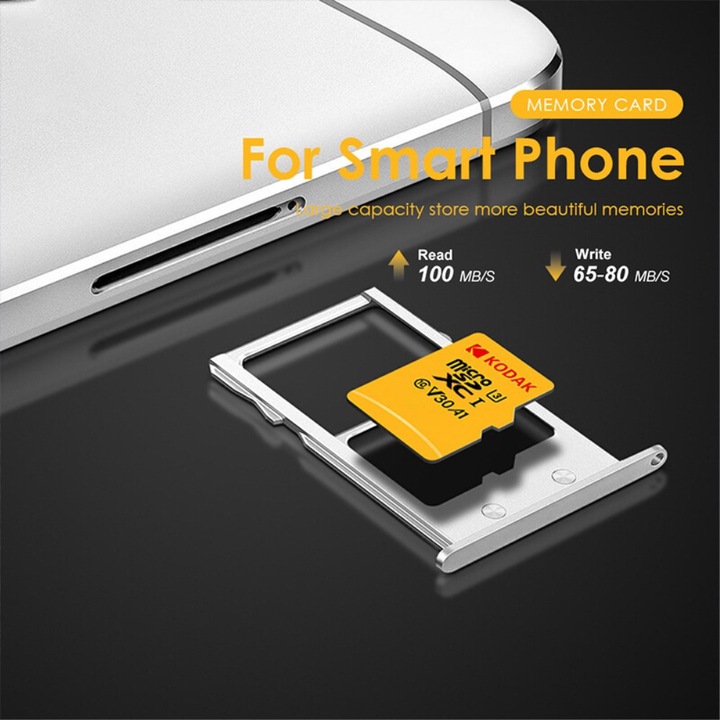 Actual product image Kodak mSD 64GB UHS-I U3/V30/A1 w/a (64 GB, microSD, U3, UHS-I)