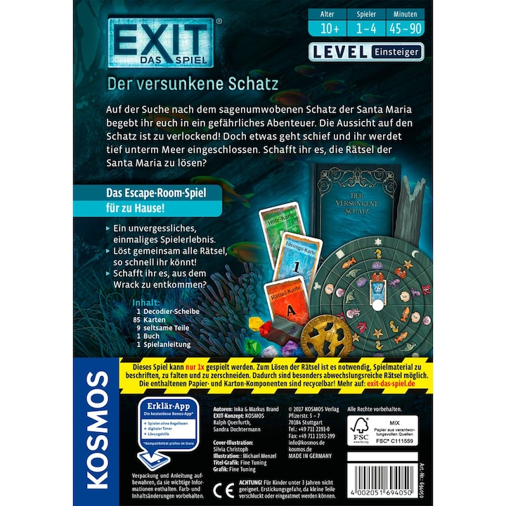 Produktbild Kosmos Exit - Der versunkene Schatz (Deutsch)