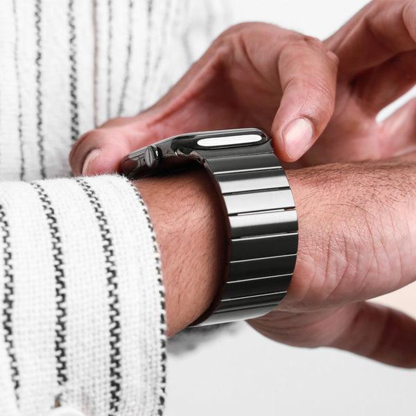 Produktbild Vonmählen Edelstahl Gliederarmband Pro für Apple Watch 40/41/42mm, granitgrau (Edelstahl)