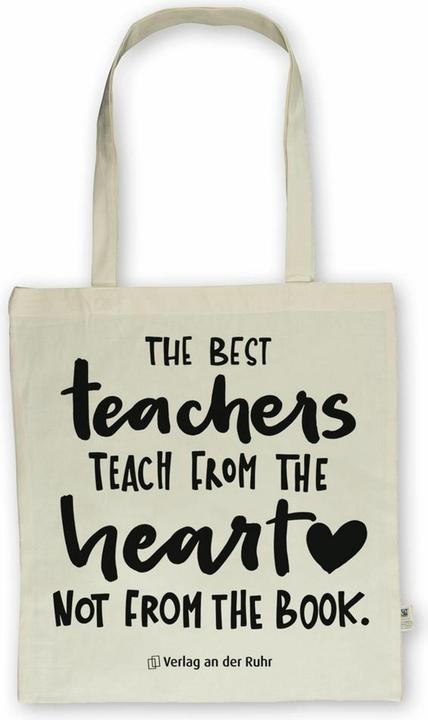 Produktbild Baumwolltasche für Lehrer und Lehrerinnen - Edition "The best teachers teach from the heart, not fro (31 l)