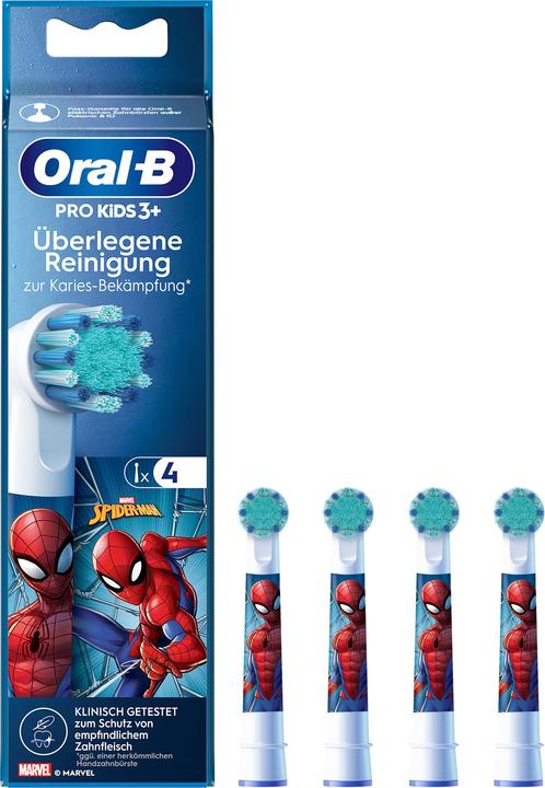 Produktbild Oral-B Aufsteckbürsten Kids Spiderman (4 x)