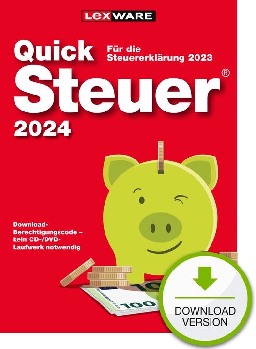 Actual product image Lexware ESD QuickSteuer 2024 (1 User, 12 months)