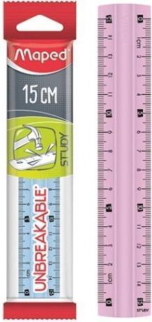 Maped Study unbreakable ruler 15cm Mix of 2 colours (15 cm)